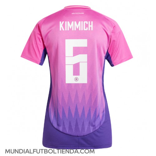 Camiseta Alemania Joshua Kimmich #6 Segunda Equipación Replica Eurocopa 2024 para mujer mangas cortas